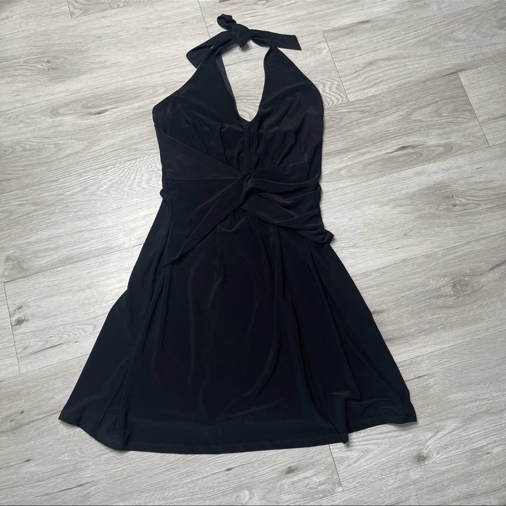 Boston Proper Halter Dress 6 Little Black Dress Sexy Timeless Old Money Chic
